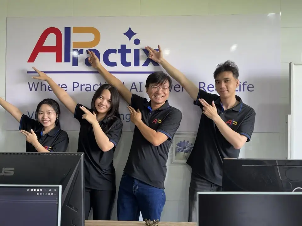 The AIPractix team at our office in Vietnam